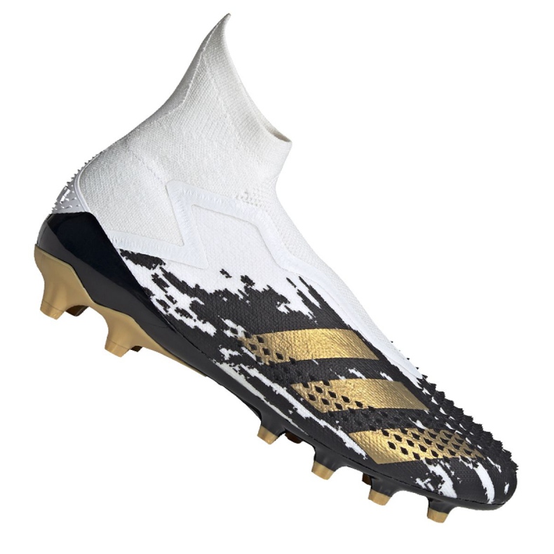 Adidas Predator 20+ Ag M FW9761 kopačke siva / srebrna, bijela, crna, zlatna bijela