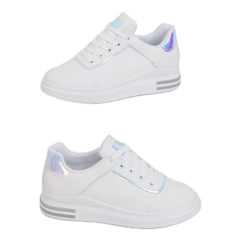 Bijele ženske tenisice 1239-Y Silver bijela siva