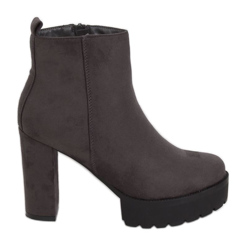 Sive čizme na sivoj platformi RB24P Grey siva