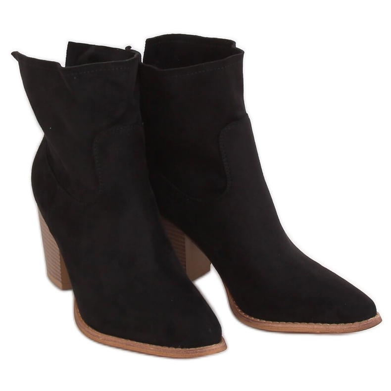 Crne čizme s visokim potpeticama M398 Crna crno