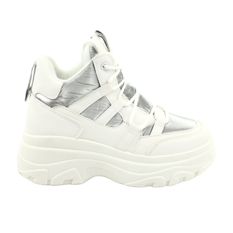 Evento Visoke sportske cipele 20BT26-3192 bijela srebro