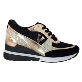 Vinceza Vincez tenisice na wedge crno žuta boja