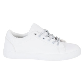 SHELOVET Tenisice s ukrasnim vezicama bijela