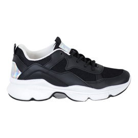 SHELOVET Udobne crne tenisice crna