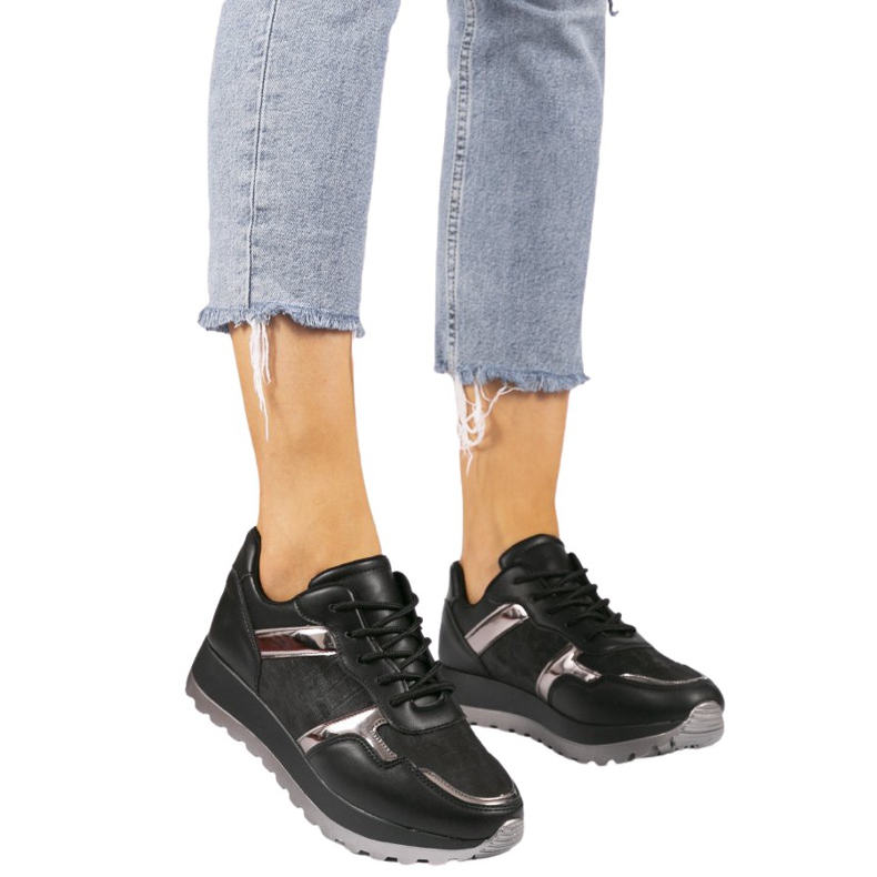 Crne sportske tenisice od eko kože 2019-447 crno