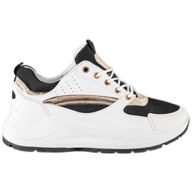 Ideal Shoes Moderne sportske tenisice bijela crna