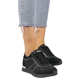 Crne sportske cipele od eko antilopa 6162-Y crna