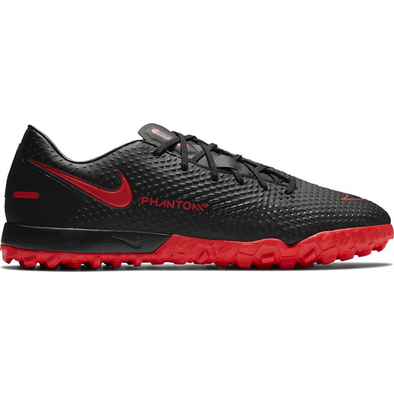 Nike Phantom M Gt Academy Tf CK8470 060 nogometne cipele crno / crveno crno