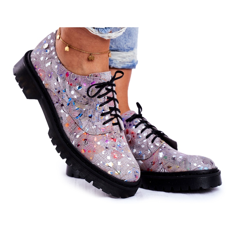 Ženske hlače Oxfords Siva koža Maciejka 04087-13 raznobojna