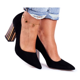 PV3 Ženske pumpe Visconi Suede Crna 7417302/200