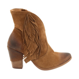 Exquisite IZVRSNE 1196 Kaubojske čizme od devine antilopa smeđa