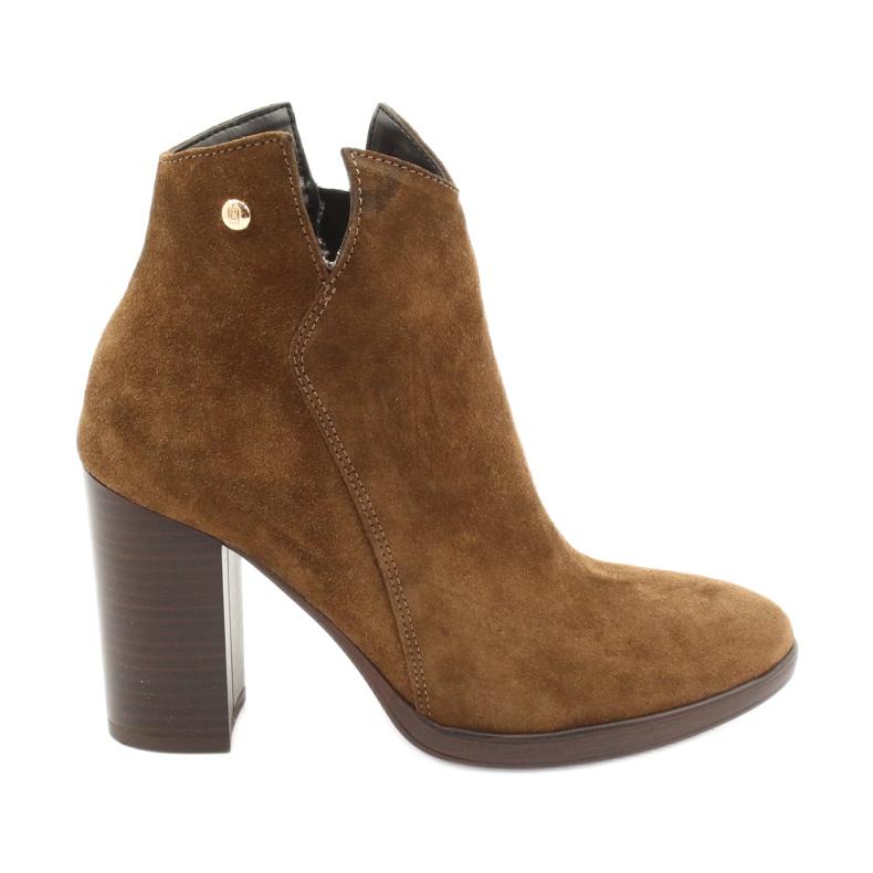 Gamis Kožne čizme od antilopa na stupu 4018 smeđa