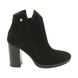 Gamis Kožne gležnjače od brušene kože 4018 crne crna