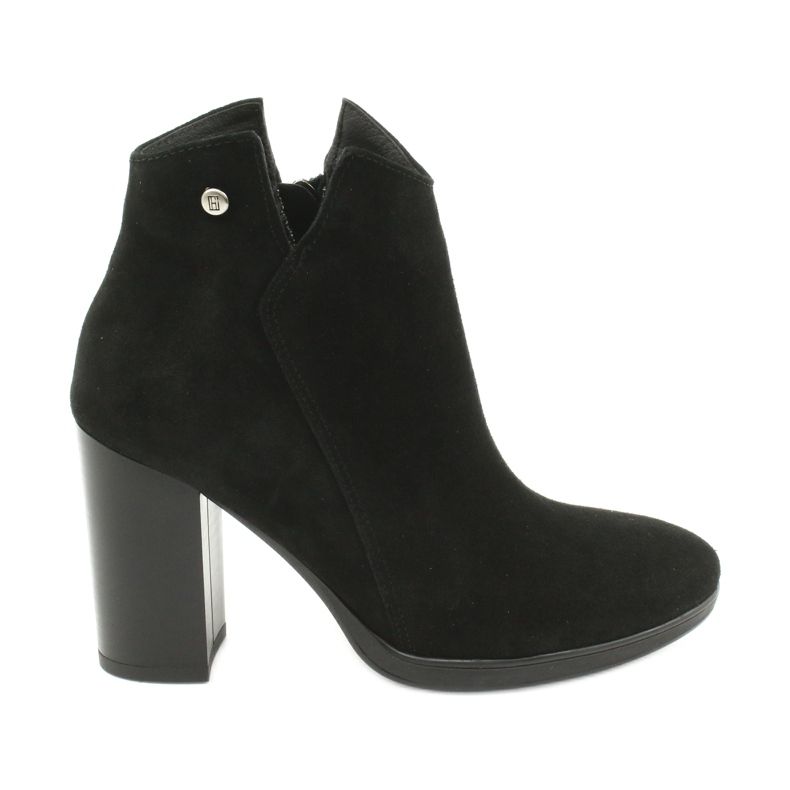 Gamis Kožne gležnjače od brušene kože 4018 crne crno