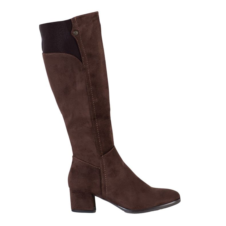 Goodin Smeđe čizme na niskom postu smeđa