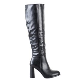 Goodin Klasične čizme s eko kožom crna