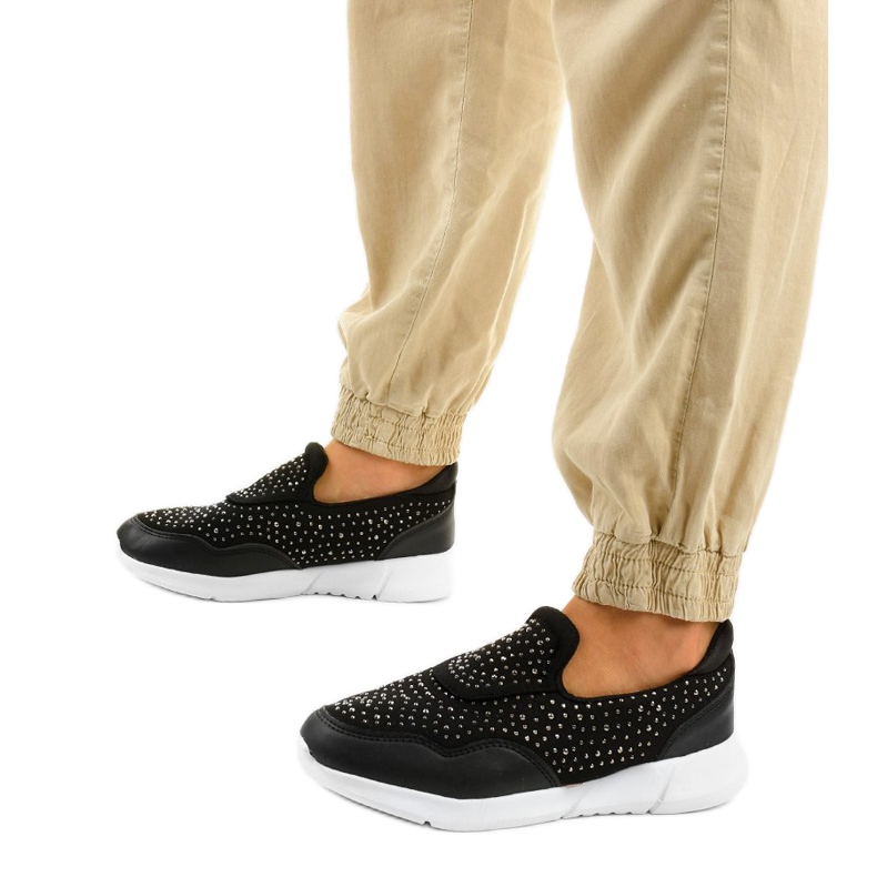 Crno-bijele klizne sportske cipele B84-1 bijela