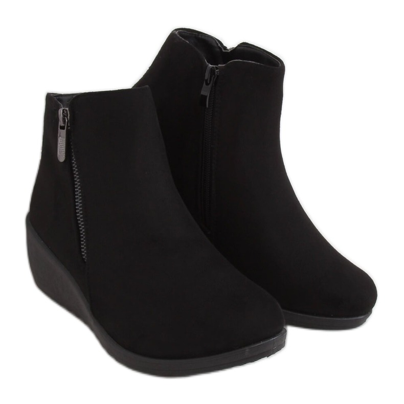 Crna Crna Čizme na klin E3267 Crna crno