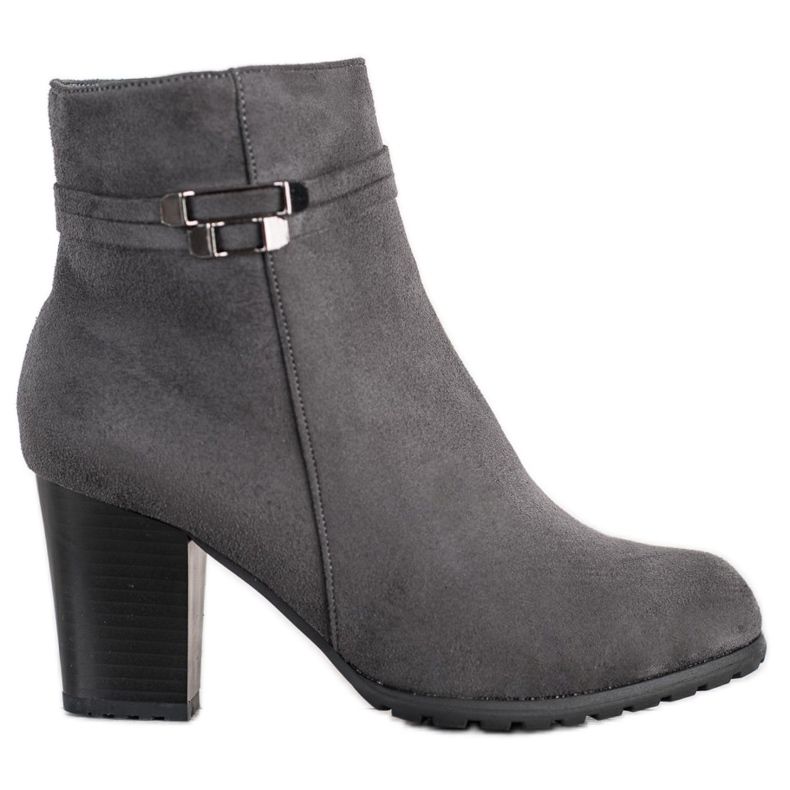 Goodin Sive čizme s ukrasnim pojasom siva