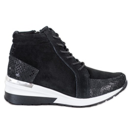 Filippo Kožne čizme na vezanje crna