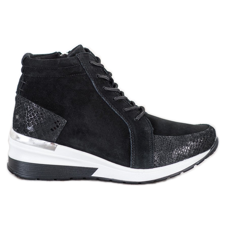 Filippo Kožne čizme na vezanje crno