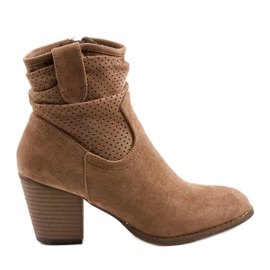 Čizme od gležnjače boje Khaki na stupu Delalise kaki