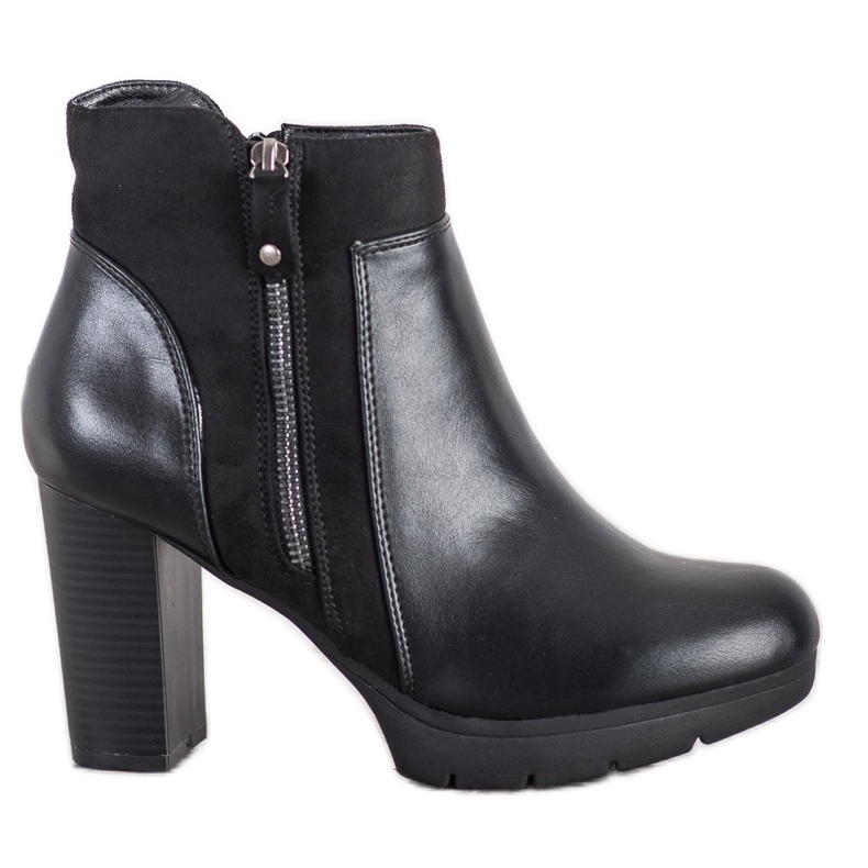 Weide Crne čizme s patentnim zatvaračem crno