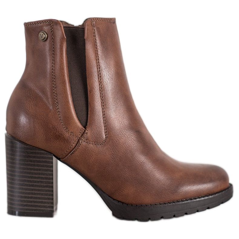 Weide Udobne čizme na post smeđa