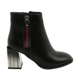 Ženske elegantne crne gležnjače na petu Filippo DBT1548/20 BK crna