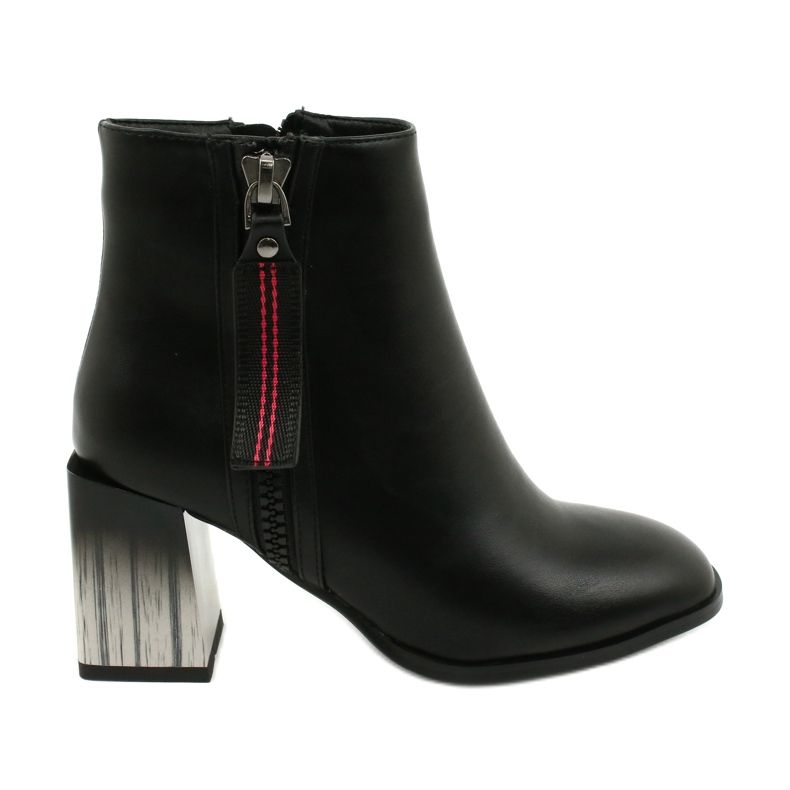 Ženske elegantne crne gležnjače na petu Filippo DBT1548/20 BK crno