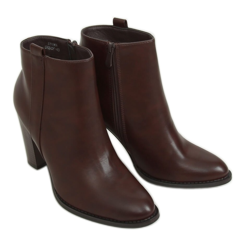 Klasične smeđe čizme UK08P Smeđe na postu smeđa