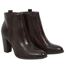 Smeđa Snakeskin high pete UK10 Brown