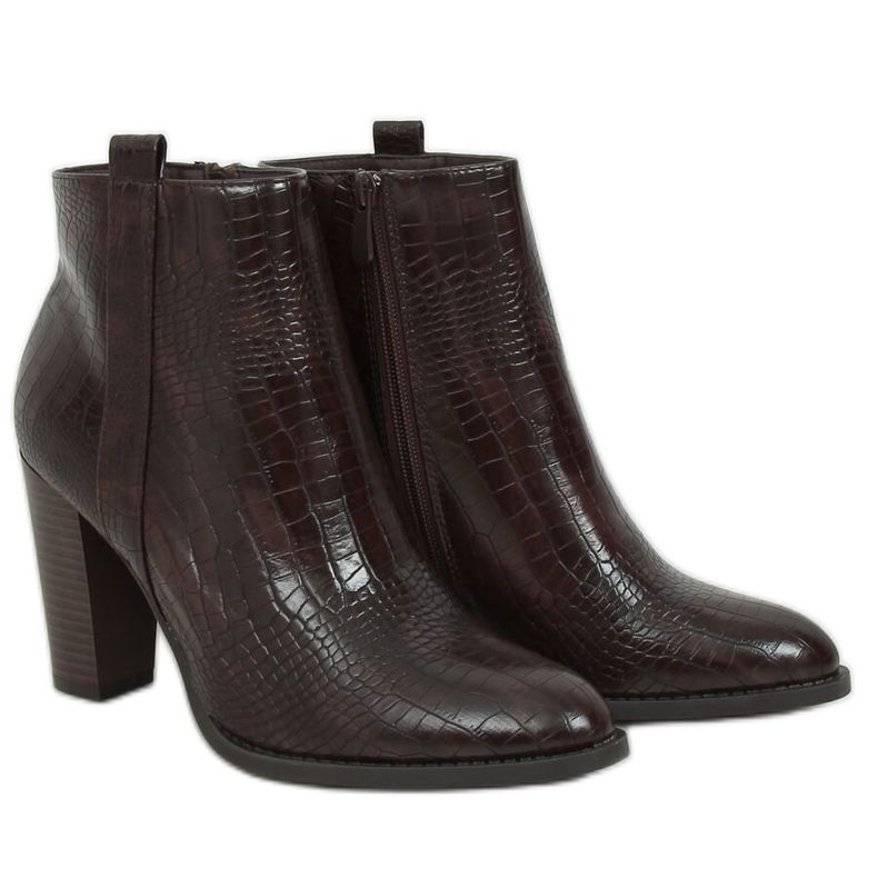 Smeđa Snakeskin high pete UK10 Brown