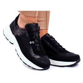 Ženske sportske cipele Tenisice Maciejka Kožna 04845-01 crna