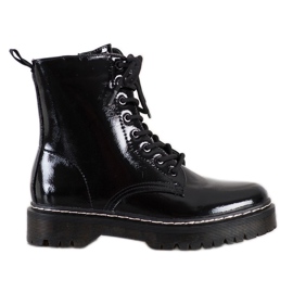 SHELOVET Lakirane čizme crna