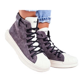 Ženske sportske kožne cipele GOE Grey GG2N3049 siva