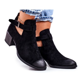 Vinceza Ženske čizme na visoku petu s izrezima Crna Sicilija