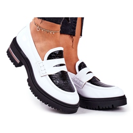 PV3 Ženske hlače naočale Kožne bijele Visconi 3136042 bijela crna