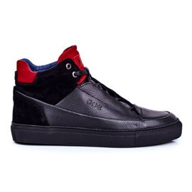 GOE Muška sportska obuća kožna crna GG1N3114 crvena