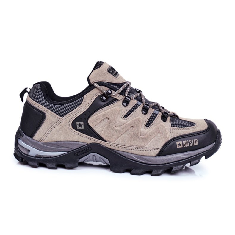 Muške cipele za treking Big Star Outdoor GG174281 bež crno siva