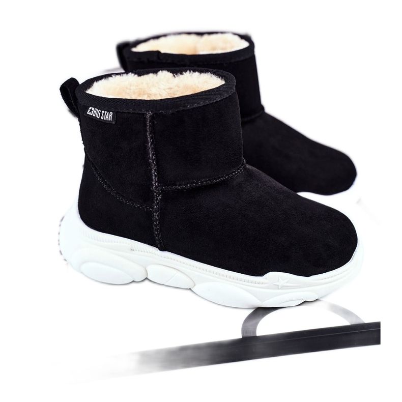 Dječje čizme za snijeg Big Star Tamno siva GG374085 crno raznobojna