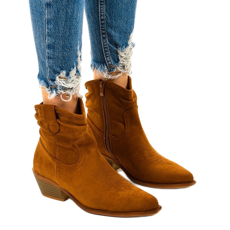 Eufelea smeđe antilop visoke čizme od kauboja smeđa