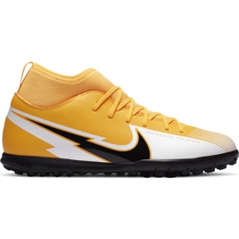 Nike Mercurial Superfly 7 Club Tf Jr AT8156 801 nogometne cipele žuto/bijelo žutila