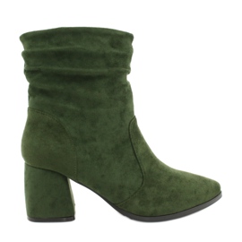 Daszyński Zelene cipele od antilopa MR2025-10 zelena