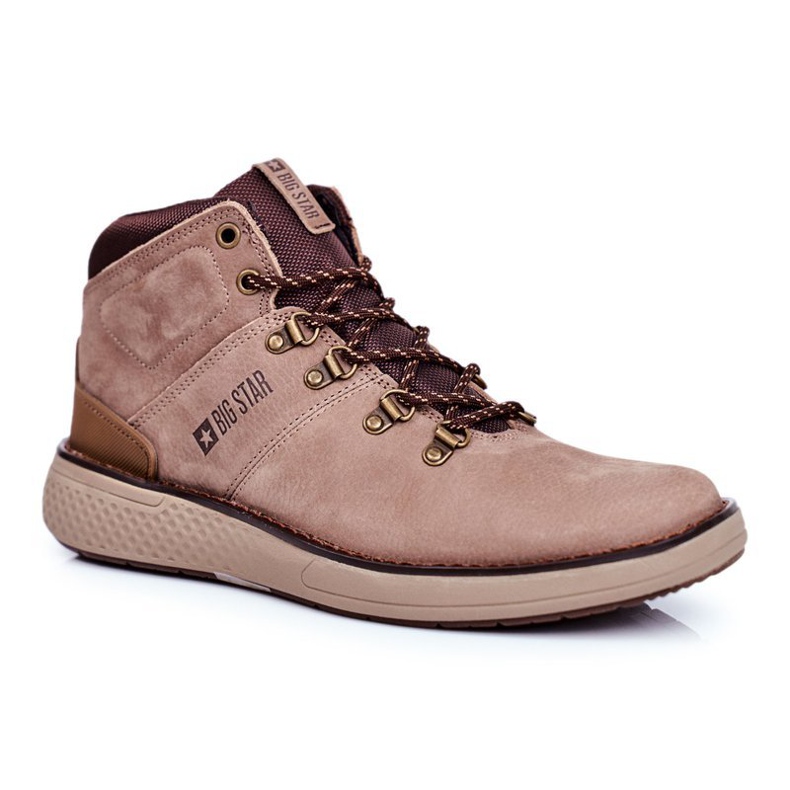 Muške kožne čizme Trekker Big Star Brown GG174492 smeđa