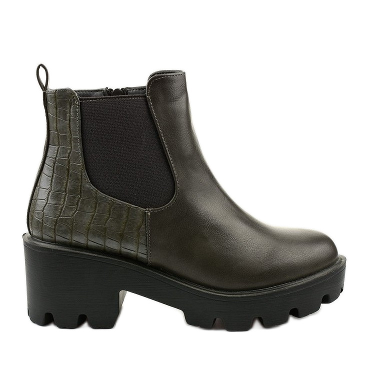 Sive ravne čizme od eko kože Uspostavljeno siva