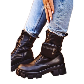 S.Barski Ženske čizme na platformi Crni grijani Verdem crna