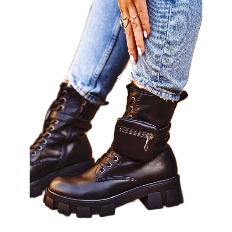 S.Barski Ženske čizme na platformi Crni grijani Verdem crno