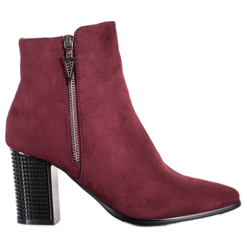 Čizme od antilopa s patentnim zatvaračem VINCEZA crvena