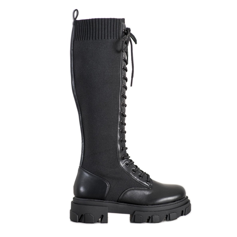 Seastar Visoki radnički čizmi na platformi crno